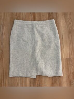 J. Crew Mercantile Light Gray Wool Pencil Skirt